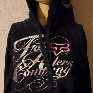 Fox rider hoodie black pullover medium